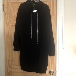 Hooded Oversized sweater dress